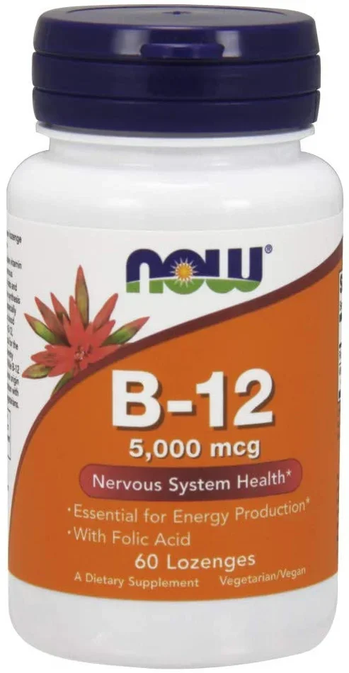 NOW Foods Vitamin B12 (5,000 mcg 60 Lozenges)
