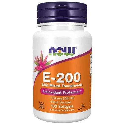 Now Foods, Vitamin E-200 With Mixed Tocopherols, 100 Softgels
