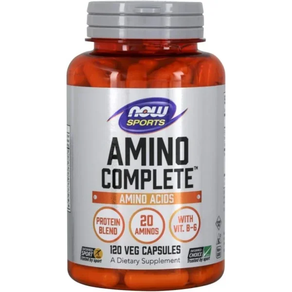 NOW Sports Nutrition, Amino CompleteTM with Vitamin B-6 | 120 Capsules