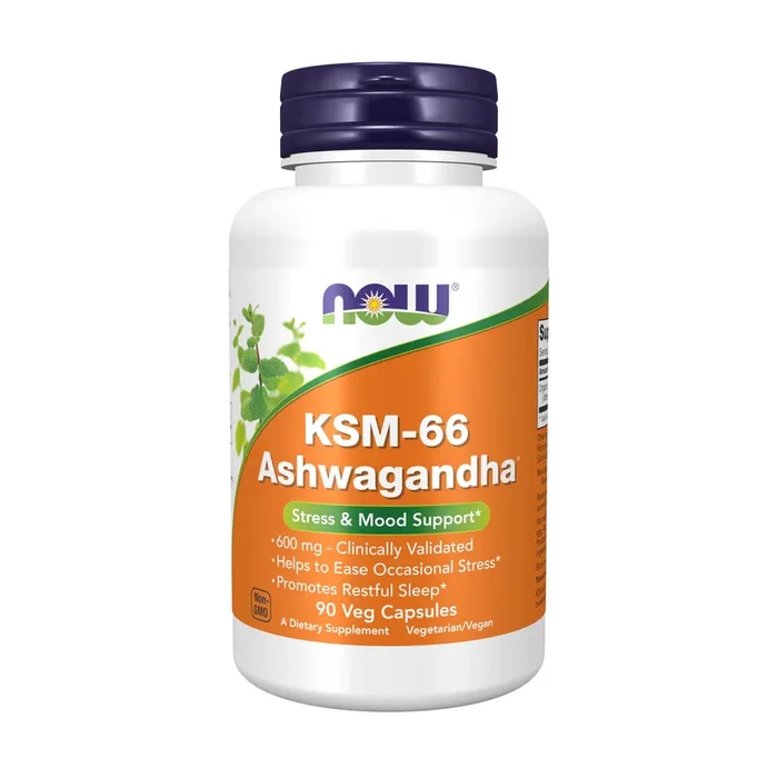 NOW Supplements, KSM-66 Ashwagandha?, Stress and Sleep Support, 90 Veg Capsules