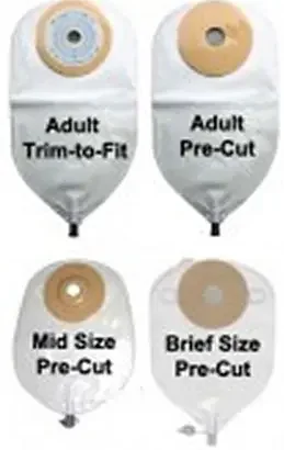 Nu-Flex – Urinary Pouch 11 Inch Length 1-1/4 Inch Stoma Convex, Pre-Cut – 7960-FV-DC