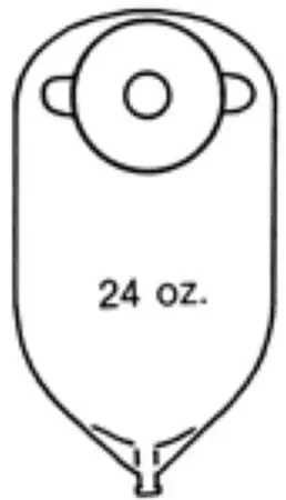Nu-Hope – Urinary Pouch One-Piece System 11 Inch Length Round, Flat, Pre-Cut – 8255