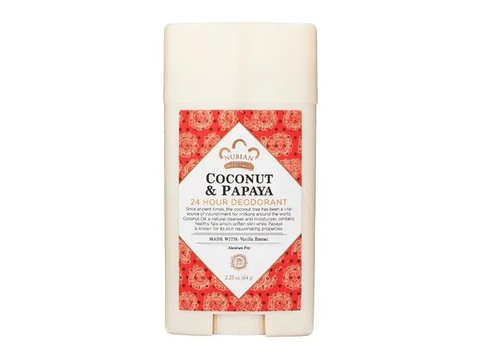 Nubian Heritage Coconut Papaya 24 Hour Deodorant 2.25 oz Stick