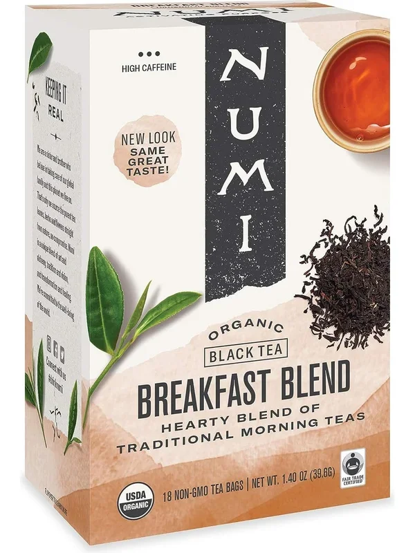 Numi, Breakfast Blend, 18 Non-GMO Tea Bags
