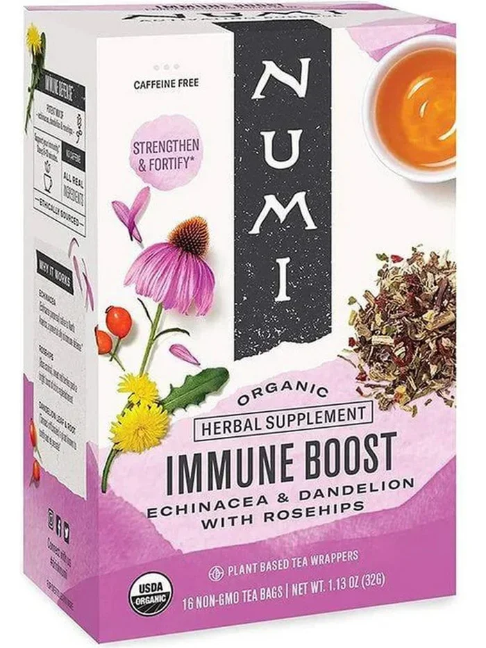 Numi, Immune Boost Tea, 16 Non-GMO Tea Bags
