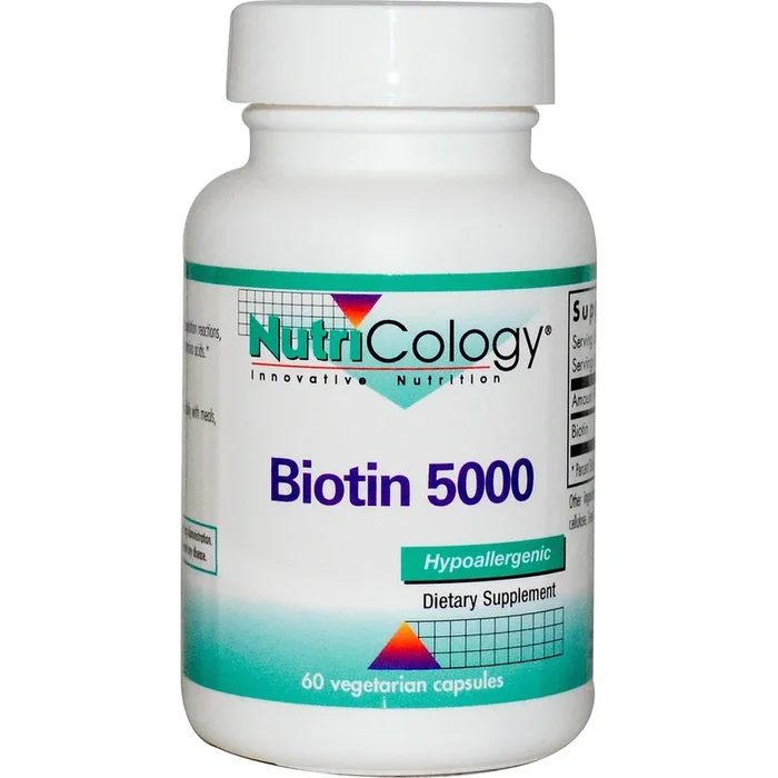 Nutricology, Biotin 5000, 60 Vegetarian Capsules