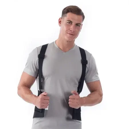 NYOrtho Ventilated – Worker Back Support with Suspenders Small Hook and Loop Closure 26 to 30 Inch Waist Circumference 9 Inch Back Height to 6 Inch Front Height Adult – 7505-S