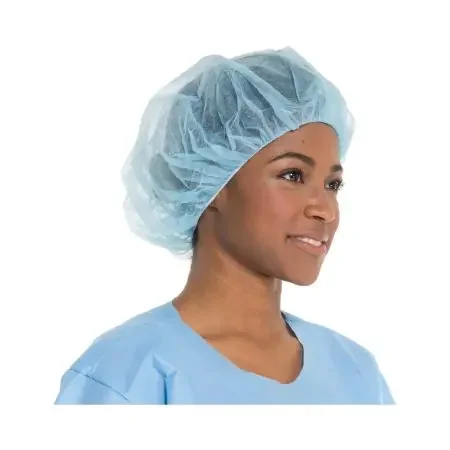 O&M Halyard – Bouffant Cap Large Blue Elastic Closure – 69801