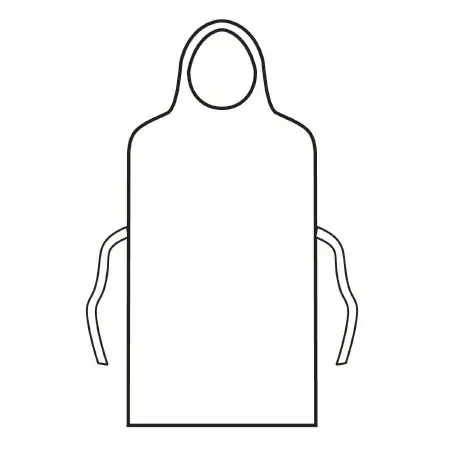 O&M Halyard – General Purpose Apron One Size Fits Most Bib Style White Disposable – 69350