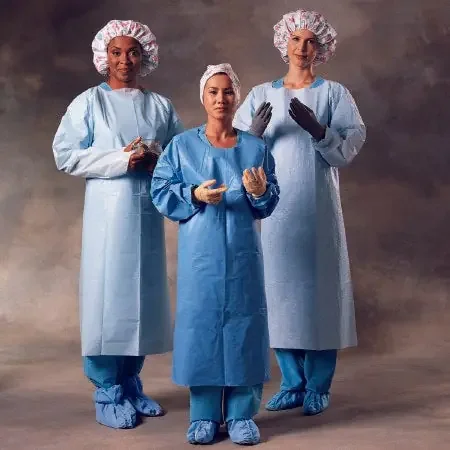 O&M Halyard – Protective Procedure Gown 2X-Large Blue NonSterile Not Rated Disposable – 69601