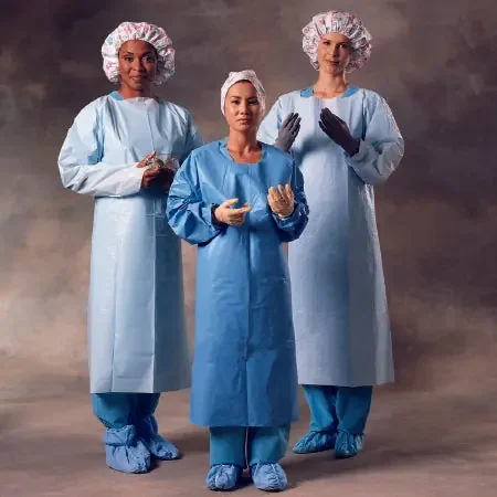 O&M Halyard – Protective Procedure Gown 2X-Large Blue NonSterile Not Rated Disposable – 69603