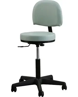 Oakworks – Premium Stool Adjustable Height Padded Backrest Pneumatic Height Adjustment, Low Height Opal – 60352-T12