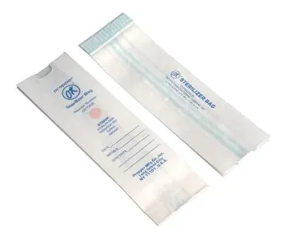 OK – Sterilization Pouch Steam 1-1/2 X 5-2/5 X 12 Inch White Tape Seal Paper – 02101100
