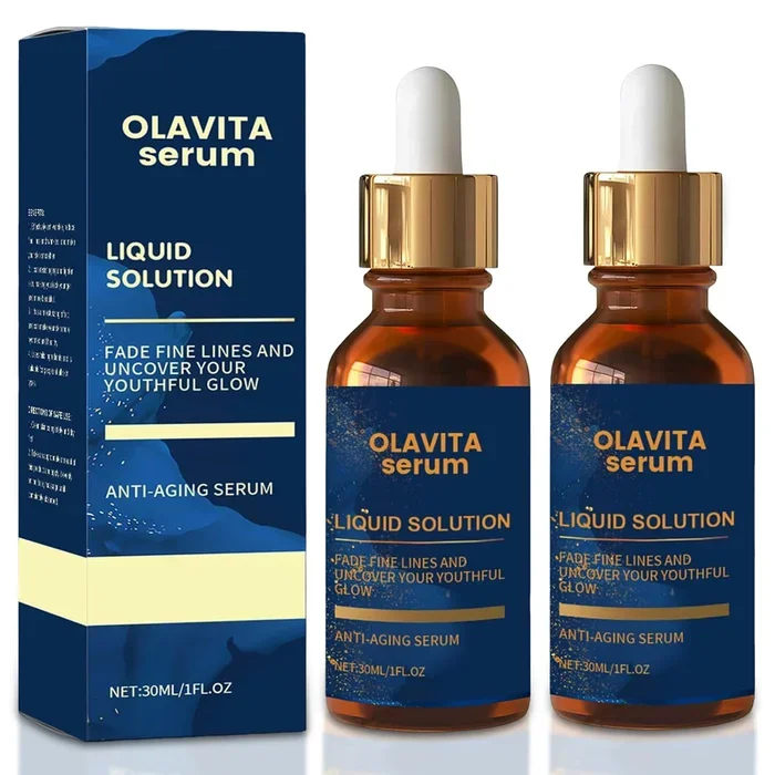 Olavita Serum, Facial Serum, Liquid Solution Anti Aging Serum, Vitamin C & E Serum, Boosts Skin Collagen Production, Diminishes Fine Lines & Wrinkles for a Youthful Glow (2PCS)