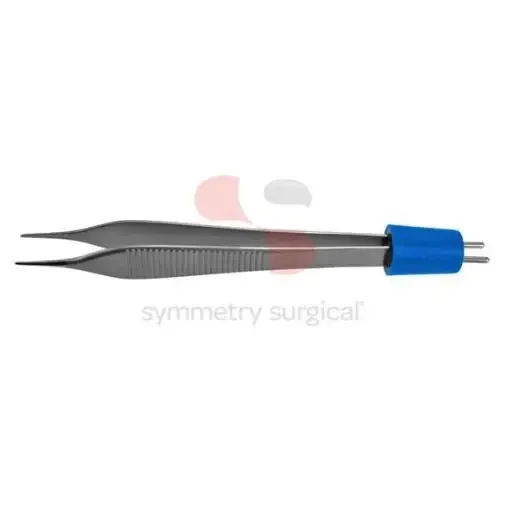 Olsen – Bipolar Forceps Adson 5 Inch Length NonLocking Thumb Handle Straight Serrated, 1 mm Tips – 20-1080