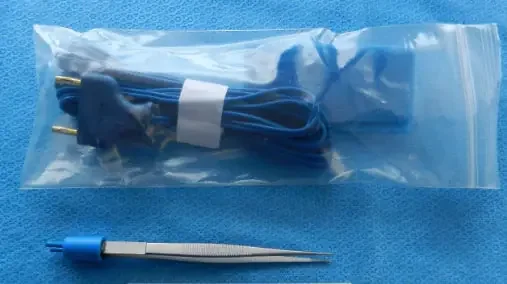 Olsen – Bipolar Forceps Kit Semkin 5-3/4 Inch Length Surgical Grade Stainless Steel NonSterile NonLocking Thumb Handle Straight Smooth 0.75 mm Tips – 20-1090K