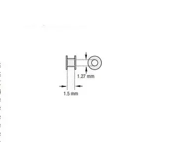 Olympus America – Ear Ventilation Tube Collar Button 1.5 mm Fluoroplastic White – 145004-ENT