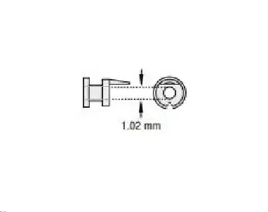 Olympus America – Ear Ventilation Tube Paparella Type 1 1.02 mm Inner Diameter Soft Silicone Blue – 240058