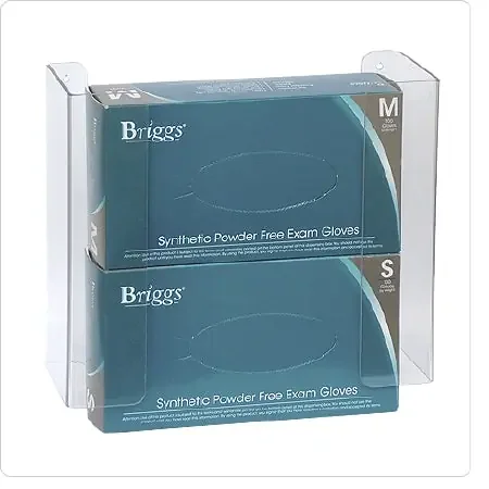 Omnimed – Glove Box Holder Horizontal Mounted 2-Box Capacity Clear 4-1/8 X 10-1/2 X 11-1/4 Inch Plastic – 305361
