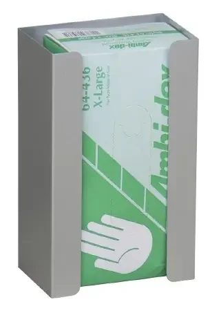 Omnimed – Glove Box Holder Horizontal or Vertical Mounted 1-Box Capacity Gray 4 X 6-1/4 X 10 Inch Aluminum – 305310-1