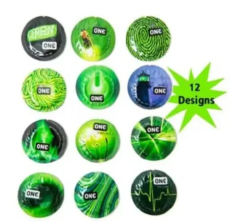 ONE Glowing Pleasures – Condom Lubricated One Size Fits Most 500 per Box – 11500C