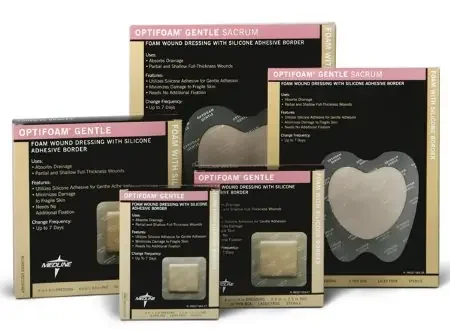 Optifoam Gentle – Silicone Foam Dressing 7 X 7 Inch Sacral Silicone Adhesive with Border Sterile – MSC2077EP