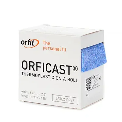 Orficast Tape – Unpadded Splint Roll 2 Inch X 9 Foot Cotton / Thermoplastic Blue – 24-5601-6