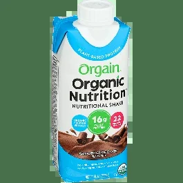 Orgain Plant-Based Organic Nutritional Nutrition Shake Smooth Chocolate Box-11 Oz