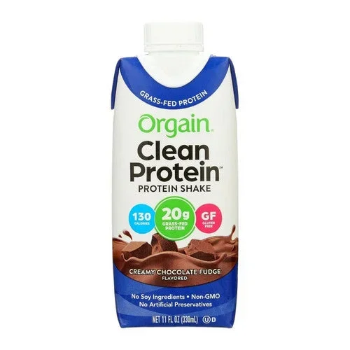 Orgain, Whey Protein Shake Chocolate Fudge, 11 Oz(Case Of 12)
