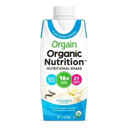 Organic Nutrition Vegan – Oral Protein Supplement Vanilla Bean Flavor Ready to Use 11 oz. Carton – 851770003223