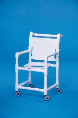 Original – Shower Chair Fixed Arm PVC Frame Mesh Back 17-1/4 Inch Seat Width – SC-9200