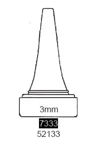 Ortec – Ear Speculum Tip Round Tip Plastic 3 mm Disposable – 7333