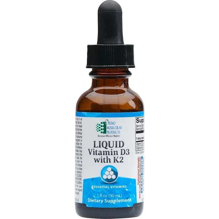 Ortho Molecular, Liquid Vitamin D3 with K2, 1 Oz