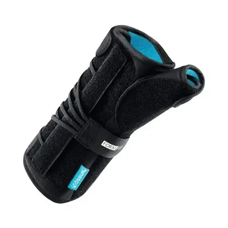 Ossur Formfit – Wrist Brace with Thumb Spica Aluminum / Copper / Cotton / Polyamide / Polyester / Polyurethane Left Hand Black One Size Fits Most – B-253603109