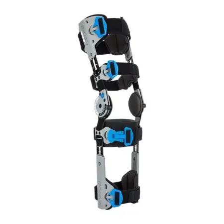 Ossur Rebound – Post Op Knee Brace One Size Fits Most Buckle Closure / D-Ring / Hook and Loop Strap 17 to 32 Inch Thigh Circumference Left or Right Knee – B-8382480