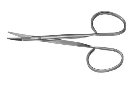 Padgett – Blepharoplasty Scissors Kaye 4-1/4 Inch Length Surgical Grade Stainless Steel NonSterile Finger Ring Handle Curved Blade – PM-4955