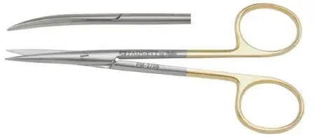 Padgett – Iris Scissors 4-1/2 Inch Length Surgical Grade Stainless Steel / Tungsten Carbide NonSterile Finger Ring Handle Curved Blade Sharp Tip / Sharp Tip – PM-2705