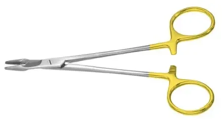 Padgett – Needle Holder 5 Inch Length Straight Serrated Tips Finger Ring Handle – PM-2169