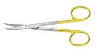 Padgett SuperCut – Iris Scissors 4-1/2 Inch Length OR Grade German Stainless Steel / Tungsten Carbide NonSterile Curved Blade Sharp Tip / Sharp Tip – PM-6816TC
