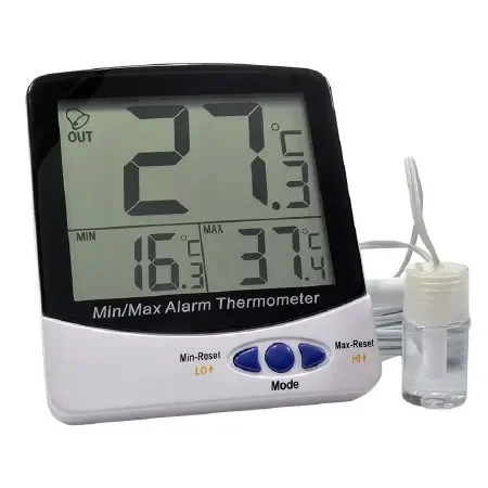 PANTek Technologies – Digital Refrigerator / Freezer Thermometer with Alarm Fahrenheit / Celsius -58° to +158°F (-50° to +70°C) Bottle Probe Desk / Wall Mount Battery Operated – ACC895WRFV