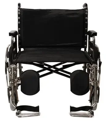 Paramount XD Heavy Duty – Bariatric Wheelchair Dual Axle Desk Length Arm Swing-Away Footrest Black Upholstery 30 Inch Seat Width Adult 650 lbs. Weight Capacity – 5PX10820