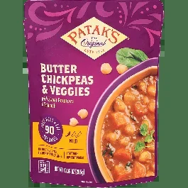 Pataks Butter Chickpeas & Veggies with Sweet Potatoes & Spinach-10.05 oz