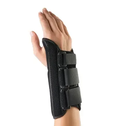 PatientForm – Wrist Brace Aluminum / Spandex Left Hand Black Large – 70227-10
