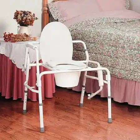 Patterson Medical Supply – Commode Chair Fixed Arm Steel Frame – A92407