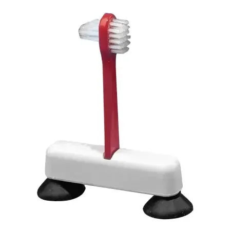 Patterson Medical Supply – Denture Brush 2-Sided Bristle Red – 6338