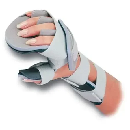 Patterson Medical Supply – Resting Hand Splint with Finger Separators Plastic Left Hand Gray Large – 55460506