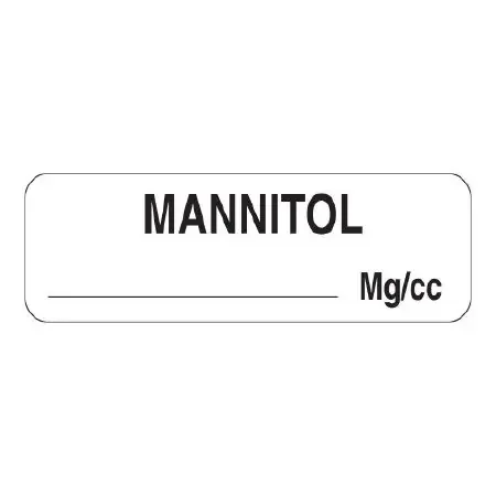 PDC – Drug Label Anesthesia Label Mannitol_mg/mL White 3/8 X 1-1/4 Inch – 59706654