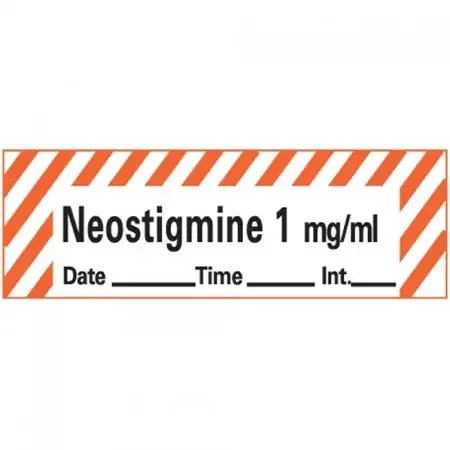 PDC – Drug Label Anesthesia Label Neostigmine 1 mg/mL Date_Time_Int_ Red / White 1/2 X 1-1/2 Inch – ANS-15D1