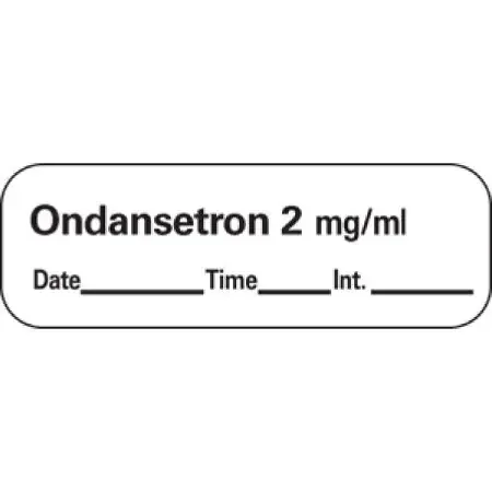 PDC – Drug Label Anesthesia Label Ondansetron 2mg/mL Date_Time_Int White 1/2 X 1-1/2 Inch – LAN-55D2