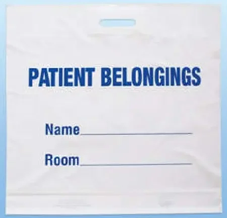 PDC – Patient Belongings Bag 20 X 20 Inch Plastic Open Ended White – PBH02